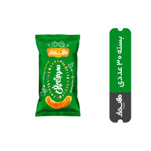 سویق پفی غلات و حبوبات مدارس با طعم پیاز و جعفری | بسته 30 عددی