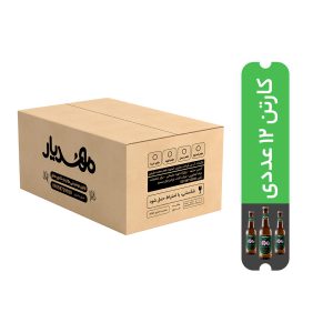 نوشیدنی گازدار ارگانیک مهدیار با طعم استویا | بسته 12 عددی