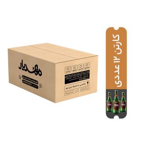 نوشیدنی گازدار ارگانیک مهدیار با طعم قهوه | بسته 12 عددی